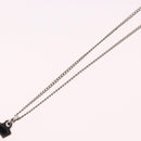 CHANEL COCO Mark Necklace metal Silver tone CC Auth 182942M-13
