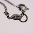 CHANEL COCO Mark Necklace metal Silver tone CC Auth 182942M-11
