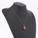 CHANEL COCO Mark Necklace metal Silver tone CC Auth 182942M-16