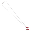 CHANEL COCO Mark Necklace metal Silver tone CC Auth 182942M-2