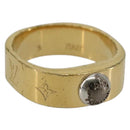 LOUIS VUITTON Berg Nanogram Ring metal Gold M00210 LV Auth 182944A-1