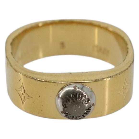 LOUIS VUITTON Berg Nanogram Ring metal Gold M00210 LV Auth 182944A