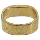 LOUIS VUITTON Berg Nanogram Ring metal Gold M00210 LV Auth 182944A-3