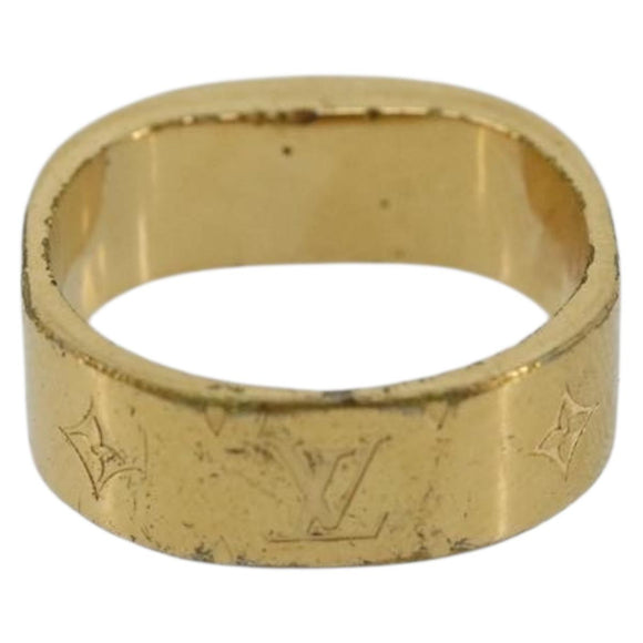 LOUIS VUITTON Berg Nanogram Ring metal Gold M00210 LV Auth 182944A