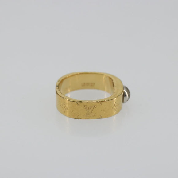 LOUIS VUITTON Berg Nanogram Ring metal Gold M00210 LV Auth 182944A