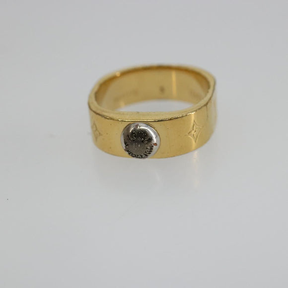 LOUIS VUITTON Berg Nanogram Ring metal Gold M00210 LV Auth 182944A