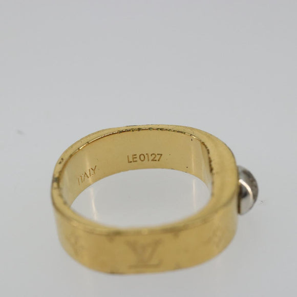 LOUIS VUITTON Berg Nanogram Ring metal Gold M00210 LV Auth 182944A