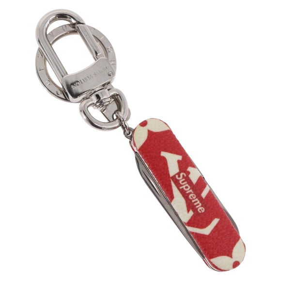 LOUIS VUITTON Monogram LV x Supreme Pocket Knife Key Chain MP2070 Auth 182946A