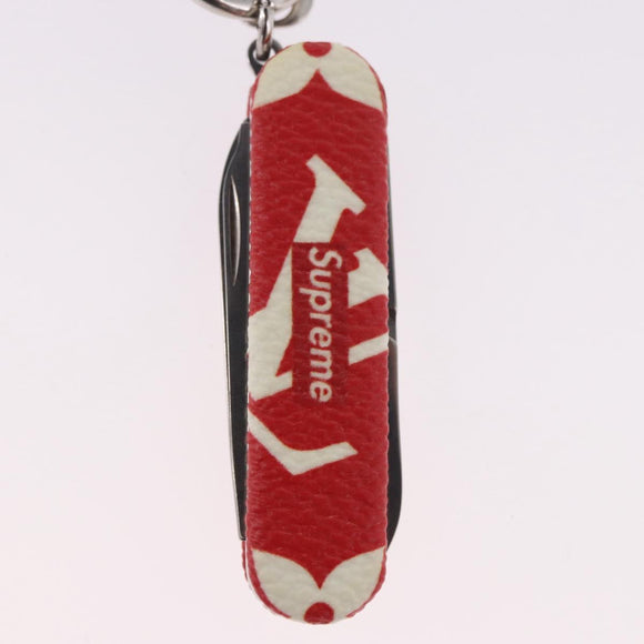 LOUIS VUITTON Monogram LV x Supreme Pocket Knife Key Chain MP2070 Auth 182946A