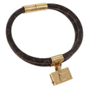 LOUIS VUITTON Monogram Brass Keep It Twice Bracelet M6640E LV Auth 182947M-1