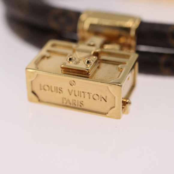 LOUIS VUITTON Monogram Brass Keep It Twice Bracelet M6640E LV Auth 182947M