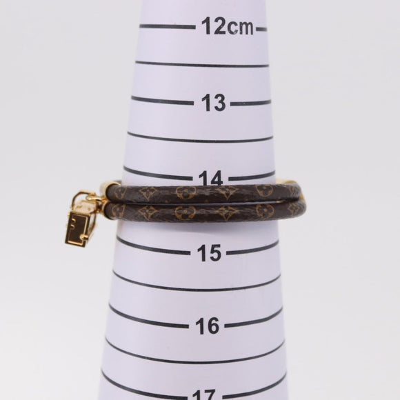 LOUIS VUITTON Monogram Brass Keep It Twice Bracelet M6640E LV Auth 182947M