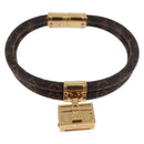 LOUIS VUITTON Monogram Brass Keep It Twice Bracelet M6640E LV Auth 182947M-13
