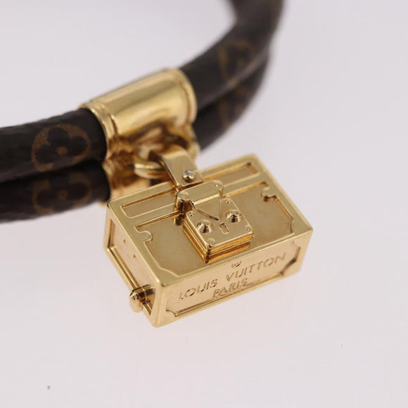LOUIS VUITTON Monogram Brass Keep It Twice Bracelet M6640E LV Auth 182947M
