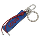 LOUIS VUITTON Porte Cles Tab Key Ring Leather Red Blue M64172 LV Auth 182948M-1