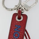 LOUIS VUITTON Porte Cles Tab Key Ring Leather Red Blue M64172 LV Auth 182948M-10