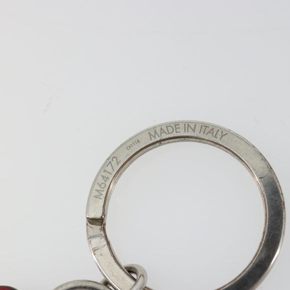 LOUIS VUITTON Porte Cles Tab Key Ring Leather Red Blue M64172 LV Auth 182948M