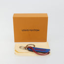 LOUIS VUITTON Porte Cles Tab Key Ring Leather Red Blue M64172 LV Auth 182948M-12