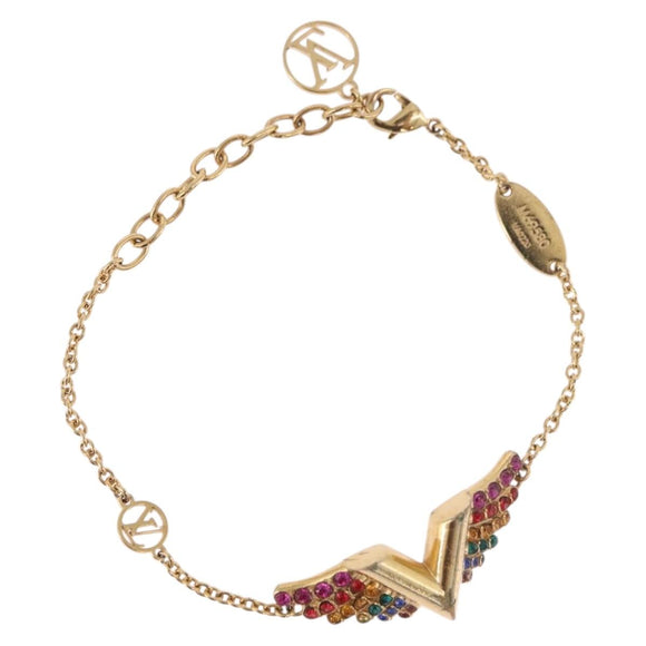 LOUIS VUITTON Brassley Essential V California Armband Goud M69580 Auth 182949M