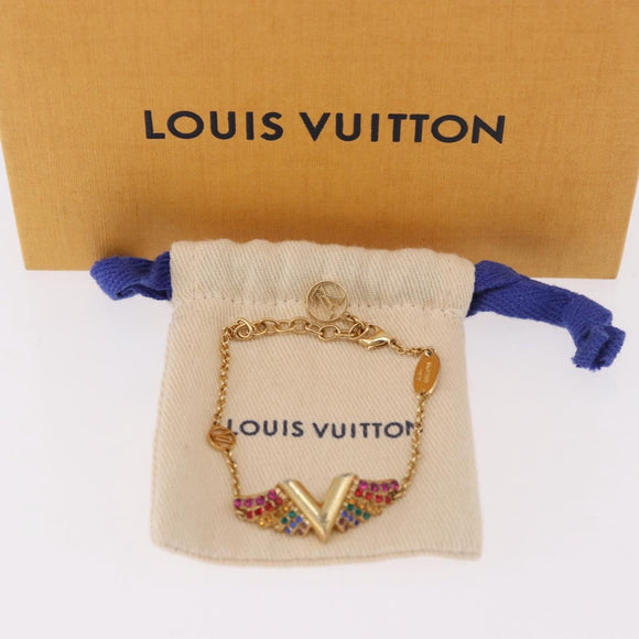 LOUIS VUITTON Brassley Essential V California Armband Goud M69580 Auth 182949M