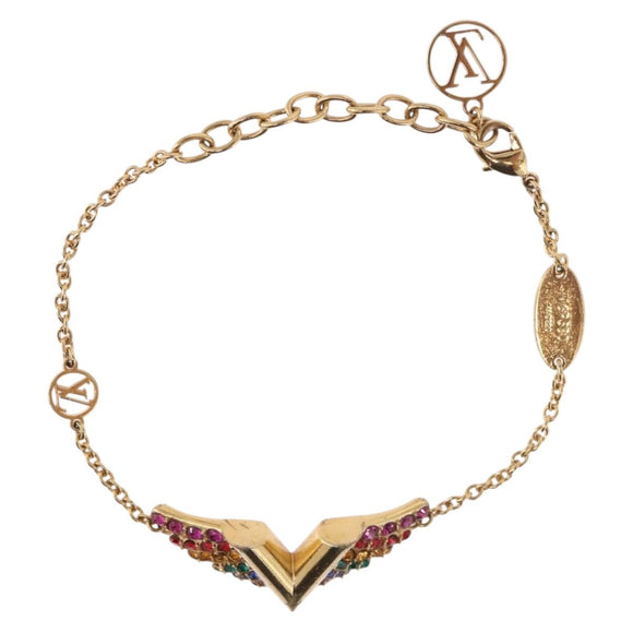 LOUIS VUITTON Brassley Essential V California Armband Goud M69580 Auth 182949M