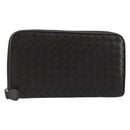 BOTTEGA VENETA INTRECCIATO Long Wallet Leather Dark Brown Auth 182950-1