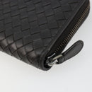 BOTTEGA VENETA INTRECCIATO Long Wallet Leather Dark Brown Auth 182950-15