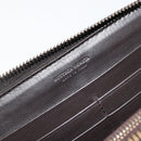BOTTEGA VENETA INTRECCIATO Long Wallet Leather Dark Brown Auth 182950-17