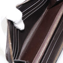 BOTTEGA VENETA INTRECCIATO Long Wallet Leather Dark Brown Auth 182950-19
