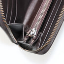 BOTTEGA VENETA INTRECCIATO Long Wallet Leather Dark Brown Auth 182950-20