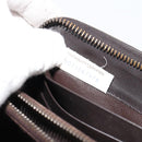BOTTEGA VENETA INTRECCIATO Long Wallet Leather Dark Brown Auth 182950-12