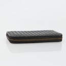BOTTEGA VENETA INTRECCIATO Long Wallet Leather Dark Brown Auth 182950-5