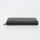BOTTEGA VENETA INTRECCIATO Long Wallet Leather Dark Brown Auth 182950-6