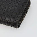 BOTTEGA VENETA INTRECCIATO Long Wallet Leather Dark Brown Auth 182950-7