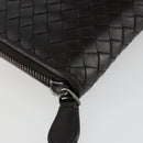 BOTTEGA VENETA INTRECCIATO Long Wallet Leather Dark Brown Auth 182950-14