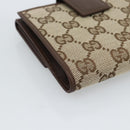 GUCCI GG Canvas Compact Wallet Beige Auth 182952M-16