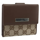 GUCCI GG Canvas Compact Wallet Beige Auth 182952M-1