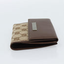 GUCCI GG Canvas Compact Wallet Beige Auth 182952M-4