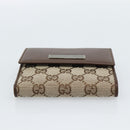 GUCCI GG Canvas Compact Wallet Beige Auth 182952M-6