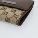 GUCCI GG Canvas Compact Wallet Beige Auth 182952M-7