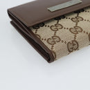GUCCI GG Canvas Compact Wallet Beige Auth 182952M-14