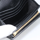 GUCCI GG Marmont Compact Wallet Leder Schwarz Gold 598587 Auth 182955M-15