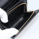 GUCCI GG Marmont Compact Wallet Leder Schwarz Gold 598587 Auth 182955M-17