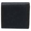 GUCCI GG Marmont Compact Wallet Leder Schwarz Gold 598587 Auth 182955M-3