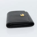 GUCCI GG Marmont Compact Wallet Leder Schwarz Gold 598587 Auth 182955M-4