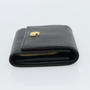 GUCCI GG Marmont Compact Wallet Leder Schwarz Gold 598587 Auth 182955M-5
