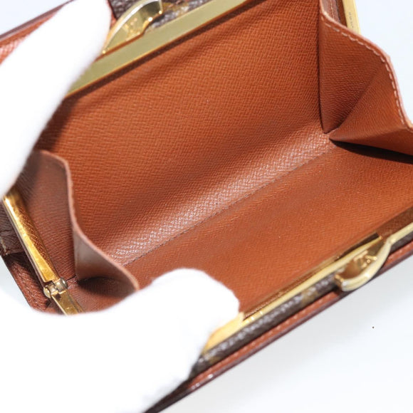 LOUIS VUITTON Monogram Porte Monnaie Billets Viennois M61663 LV Auth 182956
