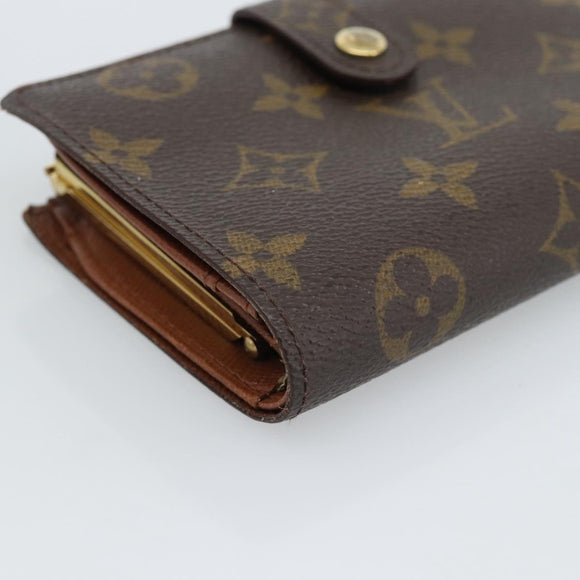 LOUIS VUITTON Monogram Porte Monnaie Billets Viennois M61663 LV Auth 182956
