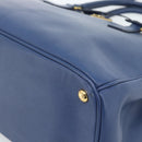 PRADA Galleria Handtasche Saffiano-Leder 2-Wege Blau Gold Original 182959A-12