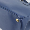 PRADA Galleria Handtasche Saffiano-Leder 2-Wege Blau Gold Original 182959A-14